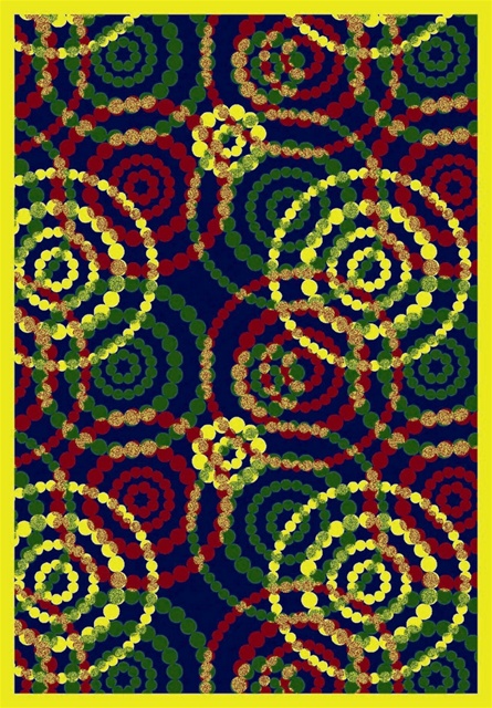 1517D-06 Dottie Rainbow 7 ft.8 in. x 10 ft.9 in. WearOn Nylon Machine Tufted- Cut Pile Whimsy Rug