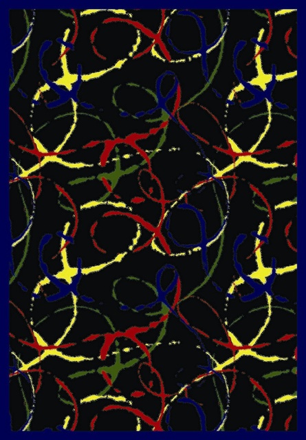 1519D Silly String 7 ft.8 in. x 10 ft.9 in. WearOn Nylon Machine Tufted- Cut Pile Whimsy Rug