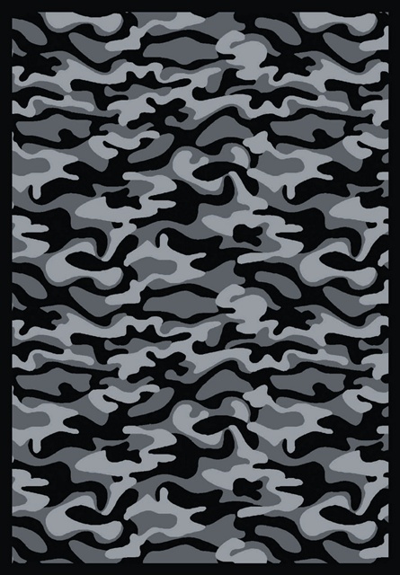 1526D-06 Funky Camo Urban 7 ft.8 in. x 10 ft.9 in. WearOn Nylon Machine Tufted- Cut Pile Whimsy Rug