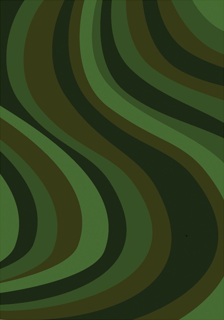 1563D-03 On the Curve Green 7 ft.8 in. x 10 ft.9 in. WearOn Nylon Machine Tufted- Cut Pile Whimsy Rug