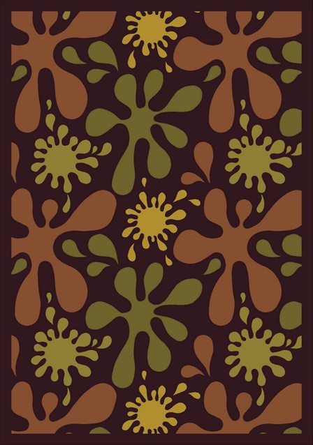 1572D-02 Splat Burgundy 7 ft.8 in. x 10 ft.9 in. WearOn Nylon Machine Tufted- Cut Pile Whimsy Rug