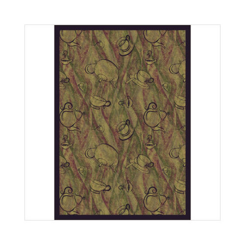 1575D-03 Fresh Brew Hazelnut 7 ft.8 in. x 10 ft.9 in. WearOn Nylon Machine Tufted- Cut Pile Whimsy Rug