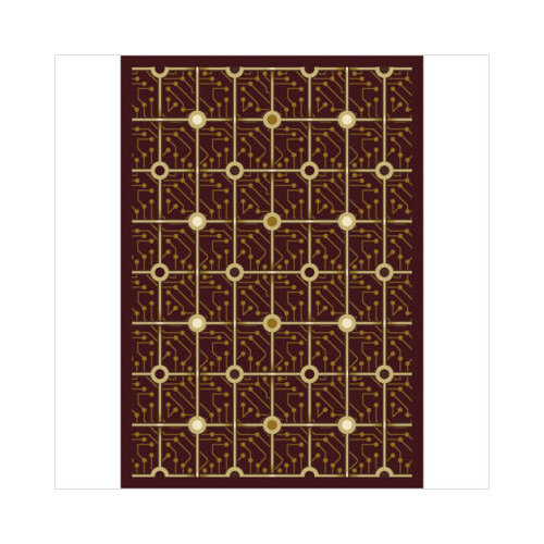 1582D-02 Electrode Burgundy 7 ft.8 in. x 10 ft.9 in. WearOn Nylon Machine Tufted- Cut Pile Whimsy Rug