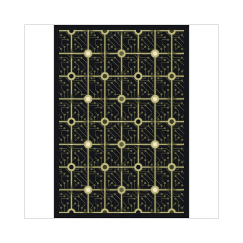 1582D-03 Electrode Black 7 ft.8 in. x 10 ft.9 in. WearOn Nylon Machine Tufted- Cut Pile Whimsy Rug
