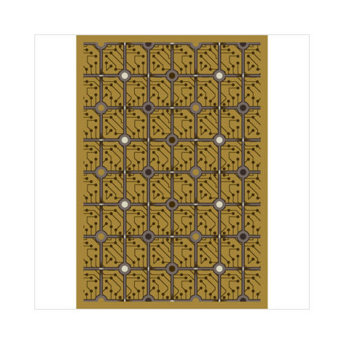 1582D-04 Electrode Gold 7 ft.8 in. x 10 ft.9 in. WearOn Nylon Machine Tufted- Cut Pile Whimsy Rug
