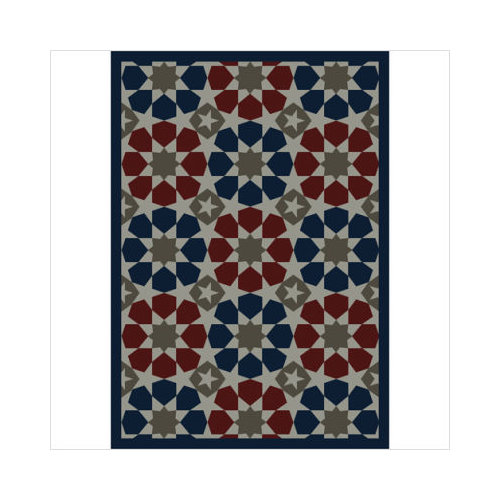 Americana 3 Ft.10 In. X 5 Ft.4 In. 100 Pct. Stainmaster Nylon Machine Tufted- Cut Pile Whimsy Rug