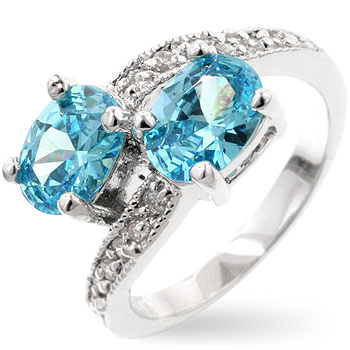 J Goodin R07924RC3209 White Gold Rhodium Bonded Pave Set Clear Round CZ Band with a Pair... by J Goodin
