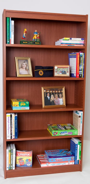 Norsons 7805CH 5 Shelf Laminate Bookcase Cherry