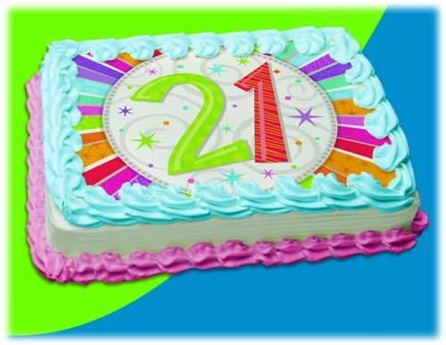UB FUN A1606803 RADIANT BIRTHDAY 21 ICING SHEET 8.5 inches X 11 inches birthday gift