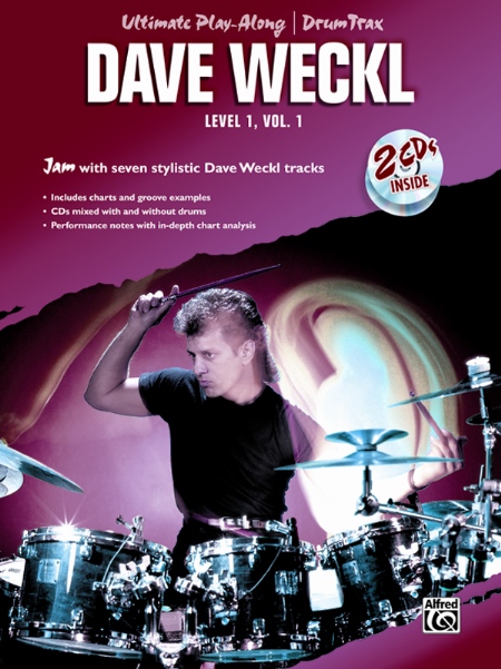 Alfred 00MMBK0048CD Ultimate PlayAlong Drum Trax Dave Weckl Level 1 Volume 1  Music Book