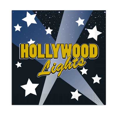 Beistle 58160 Hollywood Lights Beverage Napkins Pack of 12