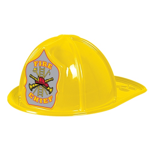 UPC 034689019770 product image for Beistle 66784S-Y Yellow Plastic Fire Chief Hat - Pack of 48 | upcitemdb.com