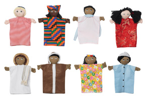 Cf100-825 Set Of 8 Multicultural Puppets