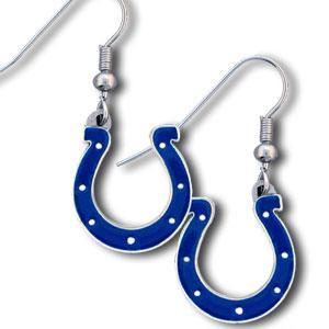 American Metal FDE050 NFL Dangle Earrings Indianapolis Colts