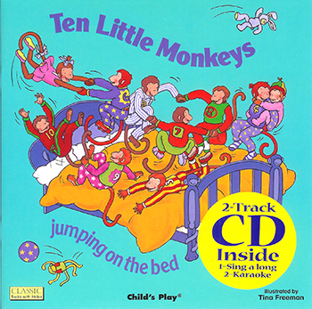 Books Cpy9781904550679 Ten Little Monkeys 8x8 Book With Cd