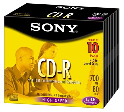 Sony 10CDQ80R CDR Recordable 10 Pack