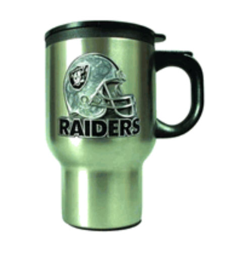 Great American Products 79102 Stainless Steel Thermal Mug W/ Pewter Emblem Oakland Raiders