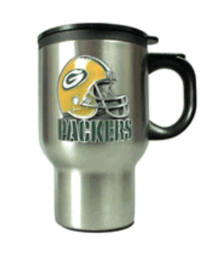 Great American Products 79116 Stainless Steel Thermal Mug W/ Pewter Emblem Green Bay Packers