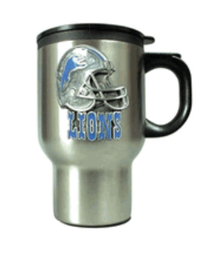 Great American Products 79121 Stainless Steel Thermal Mug W/ Pewter Emblem Detroit Lions