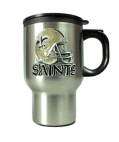 Great American Products 79126 Stainless Steel Thermal Mug W/ Pewter Emblem New Orleans Saints