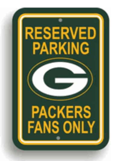 Fremont Die#44; Inc. 90216 Plastic Parking Signs Set Of 2 Green Bay Packers