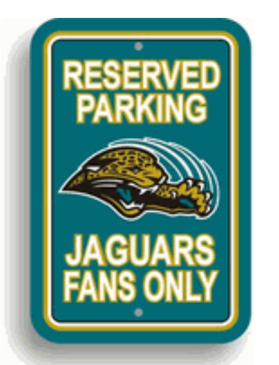 Fremont Die#44; Inc. 90230 Plastic Parking Signs Set Of 2 Jacksonville Jaguars