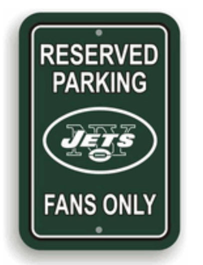 Fremont Die#44; Inc. 90239 Plastic Parking Signs Set Of 2 New York Jets