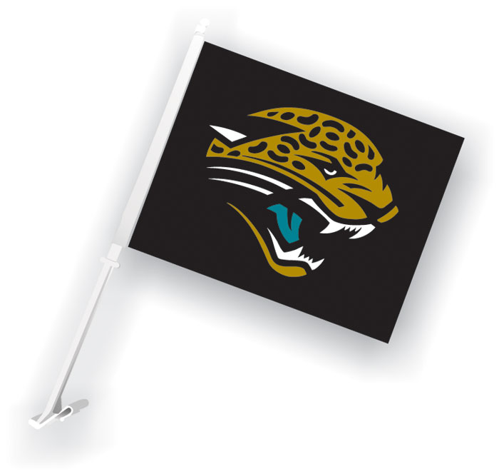 Fremont Die#44; Inc. 98930 Car Flag W/Wall Brackett Set Of 2 Jacksonville Jaguars