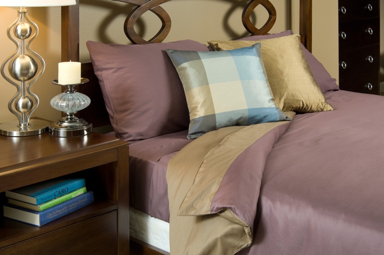 BedVoyage 11981333 Twin Mocha/Plum Duvet Cover