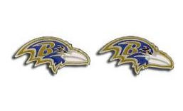 Siskiyou SportsFSE180 Studded NFL Earrings Baltimore Ravens