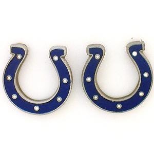 American Metal FSE050 Studded NFL Earrings Indianapolis Colts