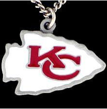 American Metal FN045 NFL Logo Necklace Kansas City Chiefs