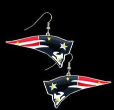 American Metal FLED120 NFL Flashing Earrings New England Patriots