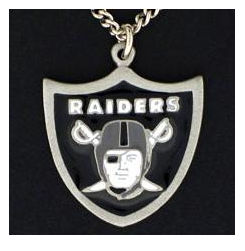 American Metal FN125 NFL Logo Necklace Oakland Raiders