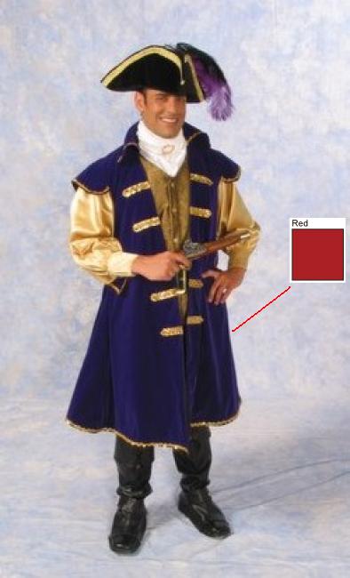 Alexanders Costume 14-160/r Medium Captain Joseph Pirates Costume - Red