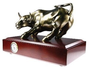 Z149bl Large Wall Street Bull - Bronze