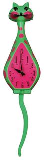 Desousa LLC 78 Simone Cat Polka Dot Animated Wall Clock
