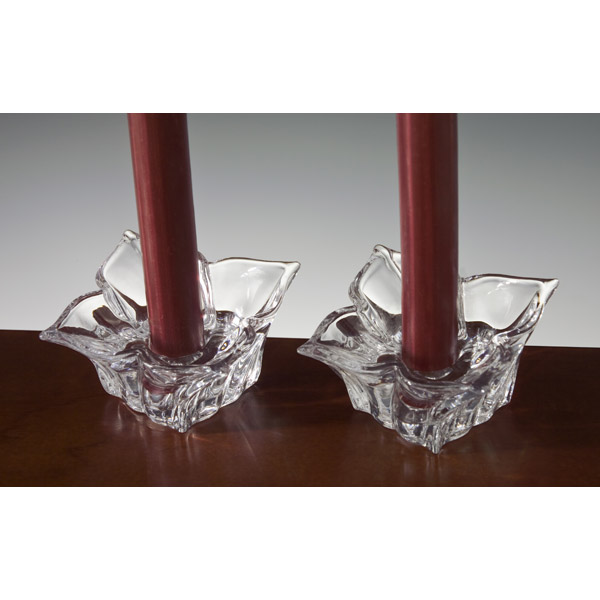 Godinger Fiori Pair of Candle Holders