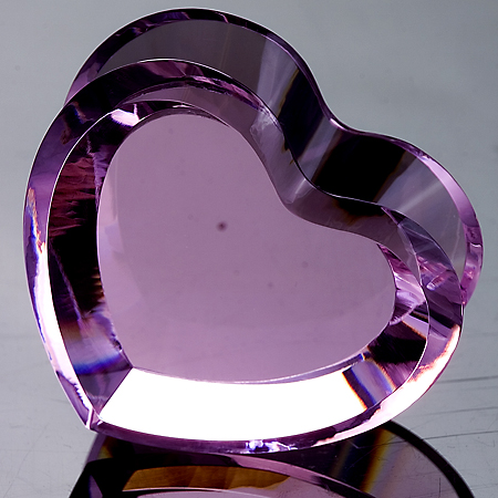 Godinger 24493 Crystal Pink Double Heart