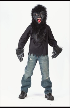 Costumes For All Occasions Fw5814Md Gorilla Mask Gloves Shirt7To10
