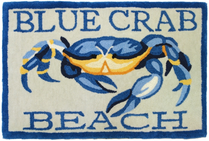Py-kh002 Blue Crab Beach Rug