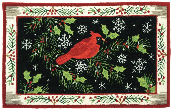 Homefires PYLJB004 Christmas Cardinal Rug