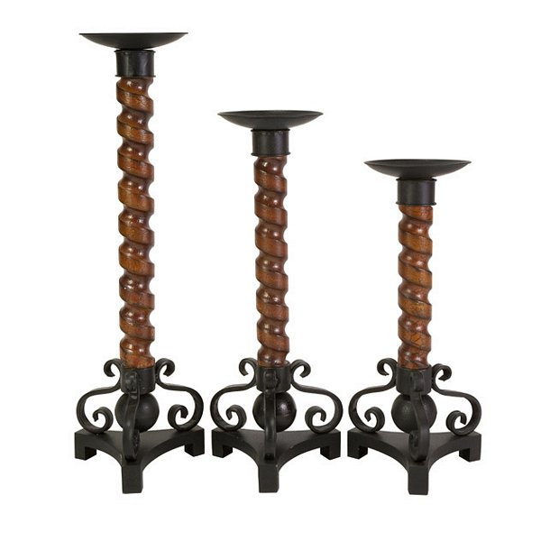 Imax 472133 CKI Wallace Candle Holders  Set of 3