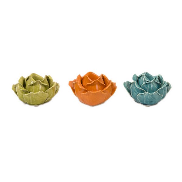Imax 640173 Chelan Flower Candle Holders in Gift Box  Set of 3