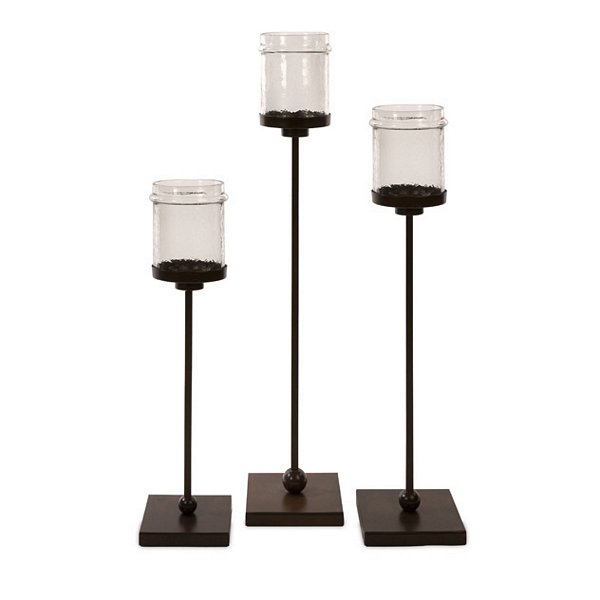 Imax 69983 Flamenco Floor Candle Holders  Set of 3
