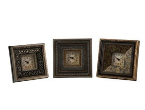 Imax 210763 Regency Framed Mantel and Shelf ClockSet of 3