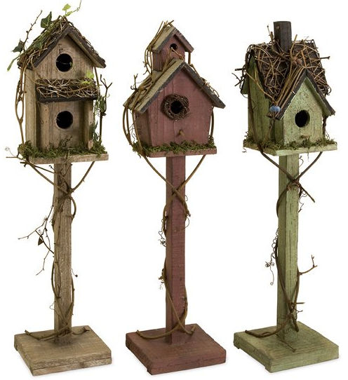 Imax 290943 Carthage Standing Birdhouses  Set of 3