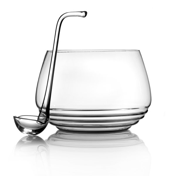 Mikasa 5047600 Ripple Punch Bowl 11.75 in. with Ladle