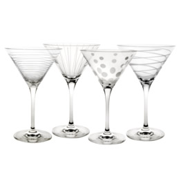 Lifetime Brands SW910417 10 oz. Cheers Martini Glass Set of 4