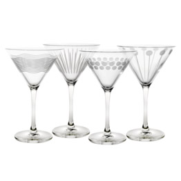 Mikasa SW914417 Cheers Too Set of 4 10 oz. Martini Glass